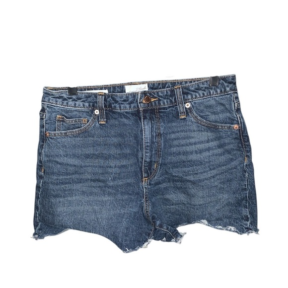 Universal Thread Medium Wash Cut Off Vintage Midi Denim Shirt Size 10‎ - Picture 1 of 4